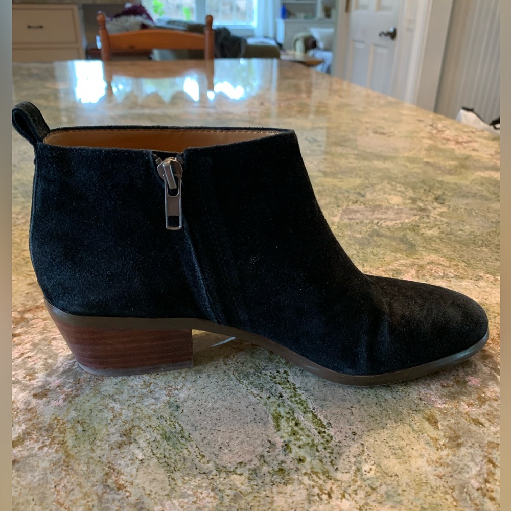 J Crew Black Suede Booties